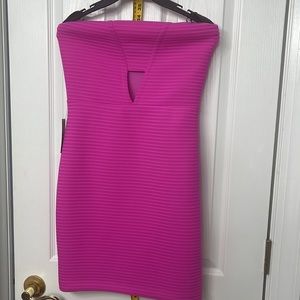 Express Strapless Pink Dress